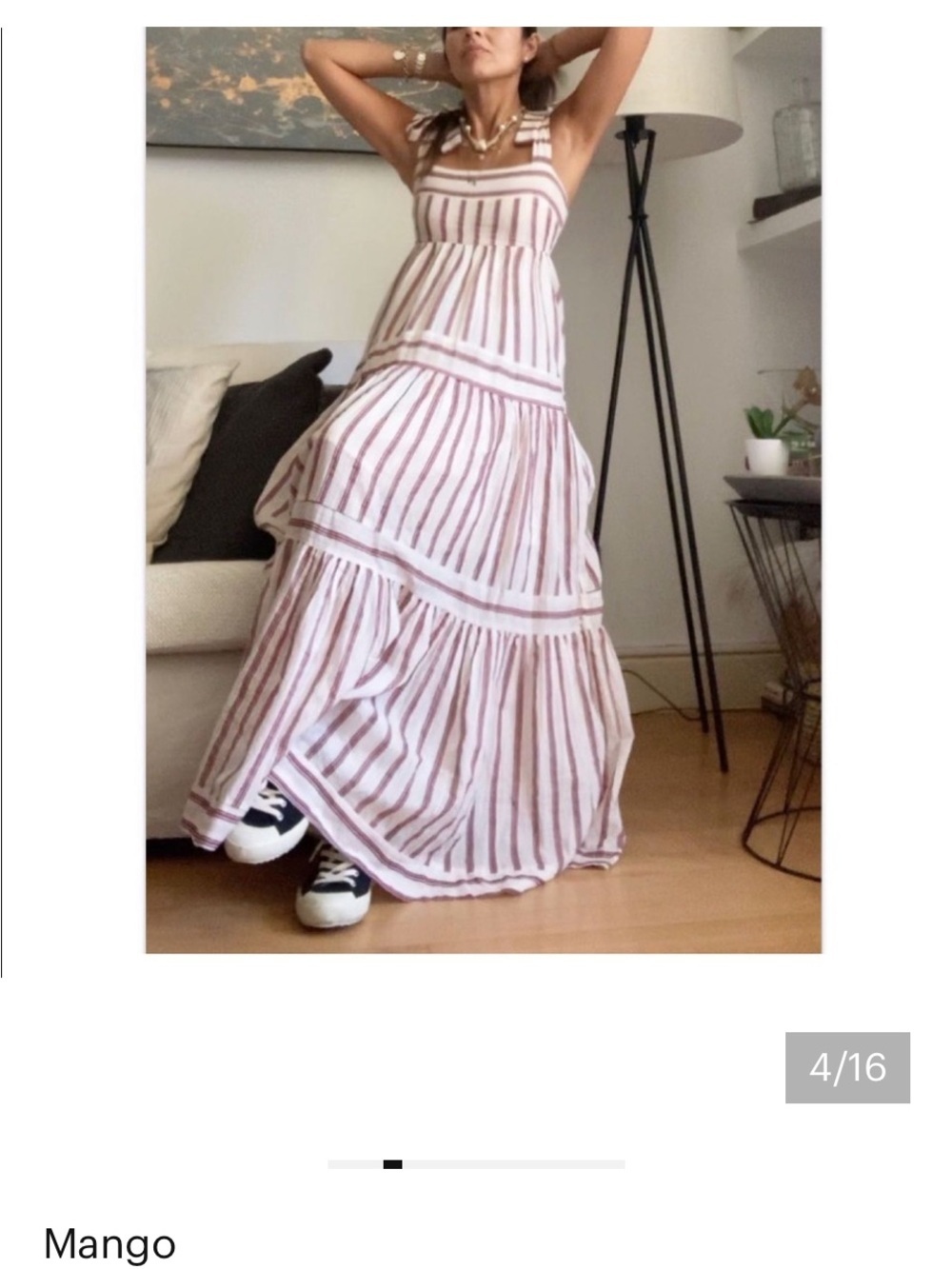 Mango Striped Tiered Maxi Skirt bloggers fav